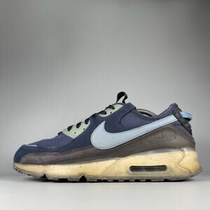 Nike Air Max Terrascape 90 Men’s 11 Navy Obsidian Black Aqua Running Sneaker EUC